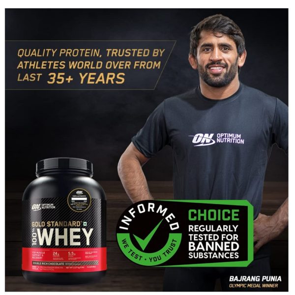 Gold Standard 100% Whey Protein Chocolate Flavour 2.27Kg (5Lbs) 74Servngs 7