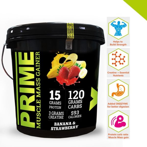 Bigflex Prime Muscle Mass Gainer 6Kg (Banana And Strawberry)
