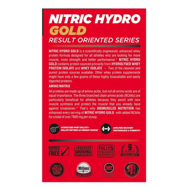 Bigmuscles Nutrition Nitric Hydro Gold 4.4 Lbs (Caffe Latte)