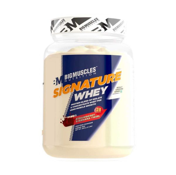 Bigmuscles Nutrition Signature Whey Protein 2lbs (Strawberry & Banana Twirl)