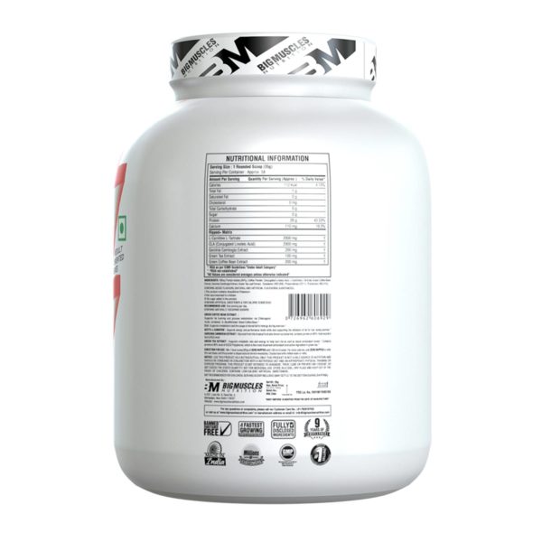 Bigmuscles Nutrition ZERO RIPPED Protein Powder from 100% WHEY ISOLATE 4.4 Lbs (Rich Chocolate)
