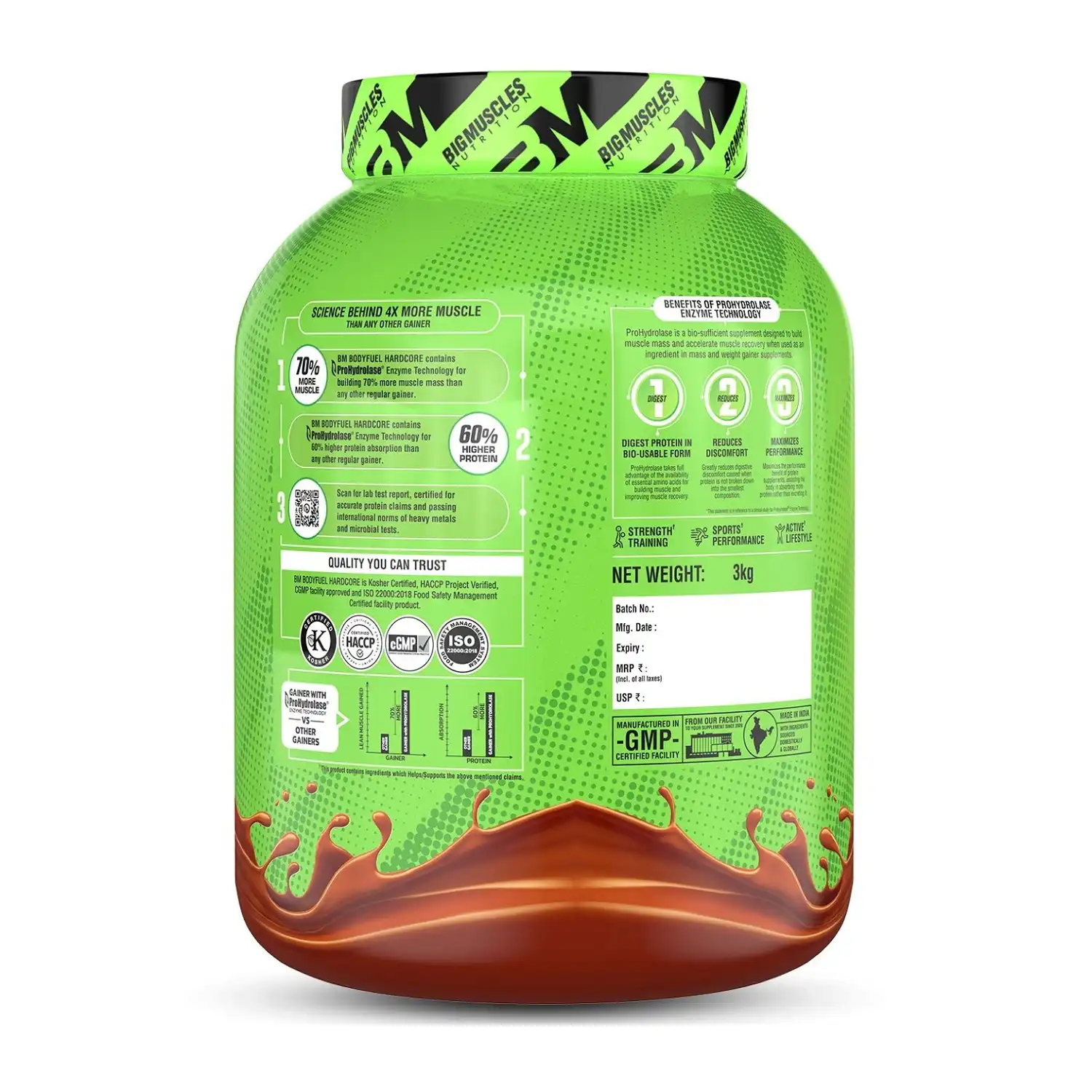 Bigmuscles Nutrition Bodyfuel Hardcore 3Kg 6.6 Lbs (Chocolate Eclair) Bigmuscles Nutrition Bodyfuel Hardcore 3Kg 6.6 Lbs (Chocolate Eclair)