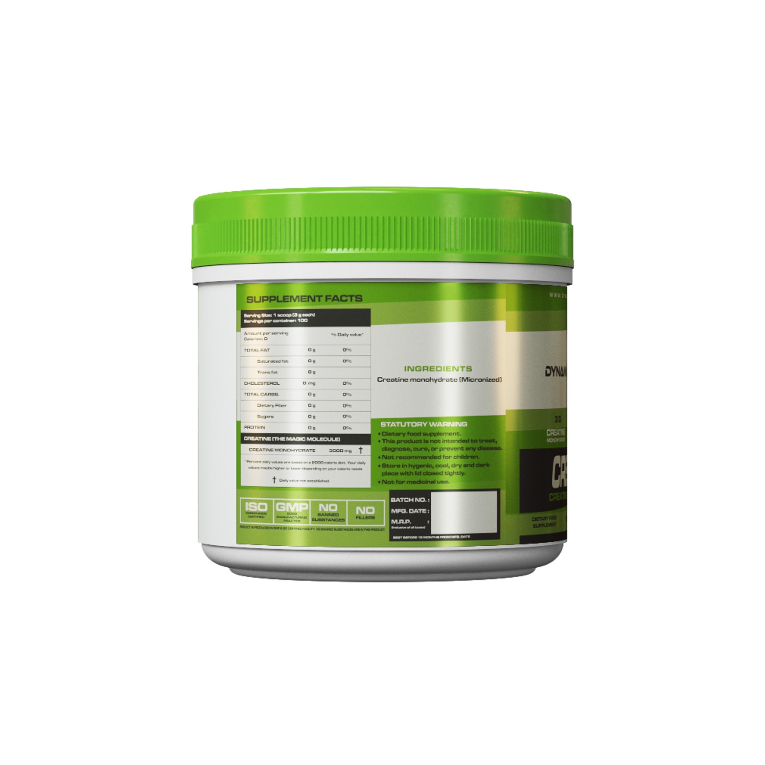Dynami Nutrition Creatine (Creatine Monohydrate) 300Gm (Unflavoured)