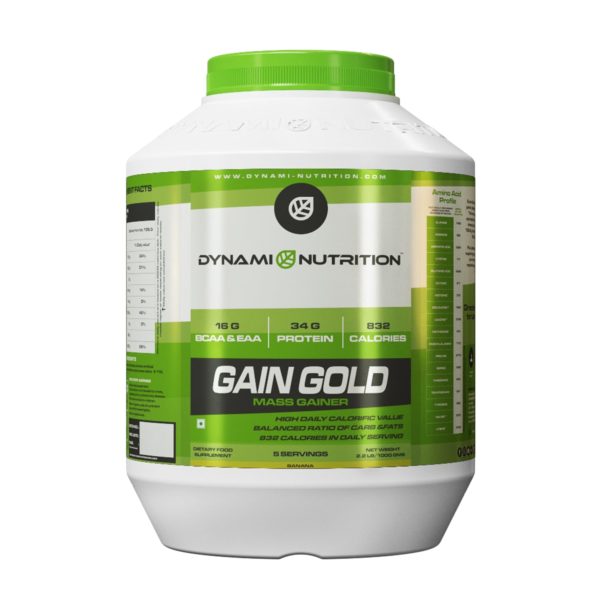 Dynami Nutrition Gain Gold Mass Gainer 2.2Lbs (Banana)