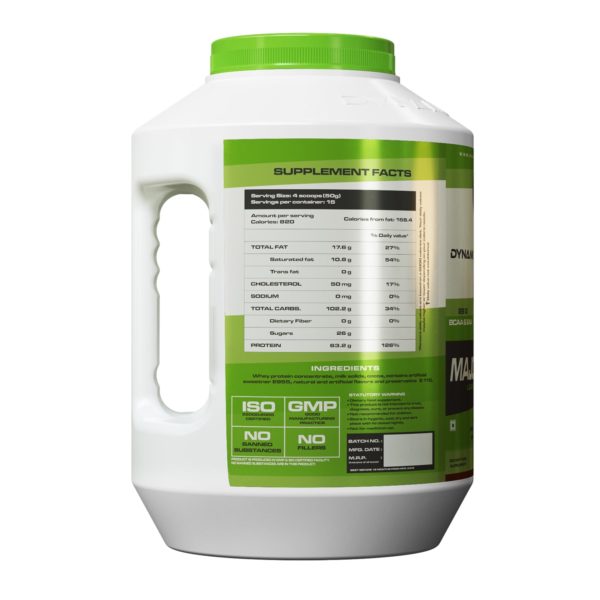 Dynami Nutrition Major Mass Lean Mass Gainer 6.6Lbs (Chocolate)