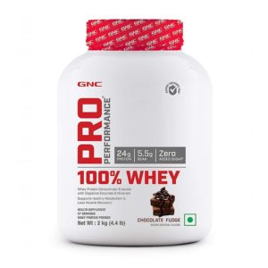 GNC Pro Performance 100% Whey Protein 4Lbs, 1.81kg (Chocolate Fudge)