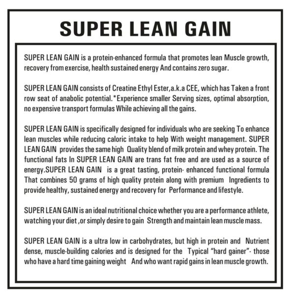 Muscle Flex Super Lean Gain 6 Lbs (Malt Chocolate)