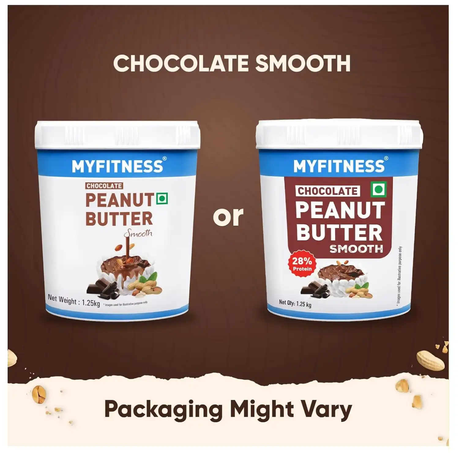 MYFITNESS Chocolate Peanut Butter Smooth 1250g MyFitness Peanut Butter - Chocolate | 28% Protein | Smooth | Chocolate Peanut Butter Spread