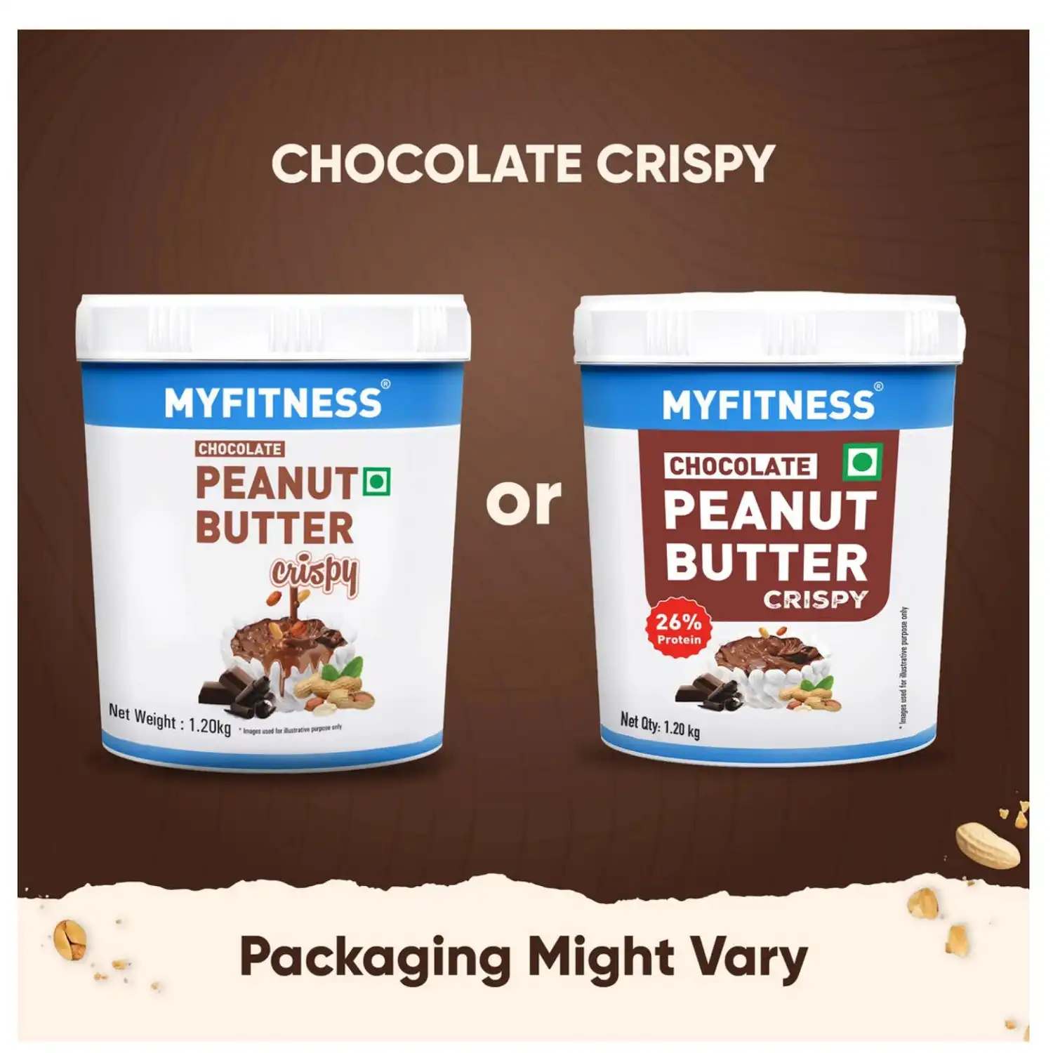 MYFITNESS Peanut Butter Chocolate Crispy 1200g MyFitness Peanut Butter - Chocolate | 28% Protein | Smooth | Chocolate Peanut Butter Spread
