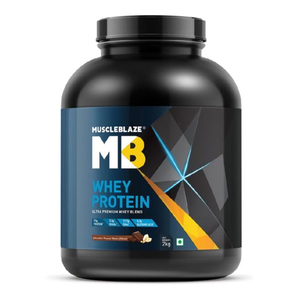 MuscleBlaze 100% Whey Protein 2 kg (Chocolate Peanut Butter)