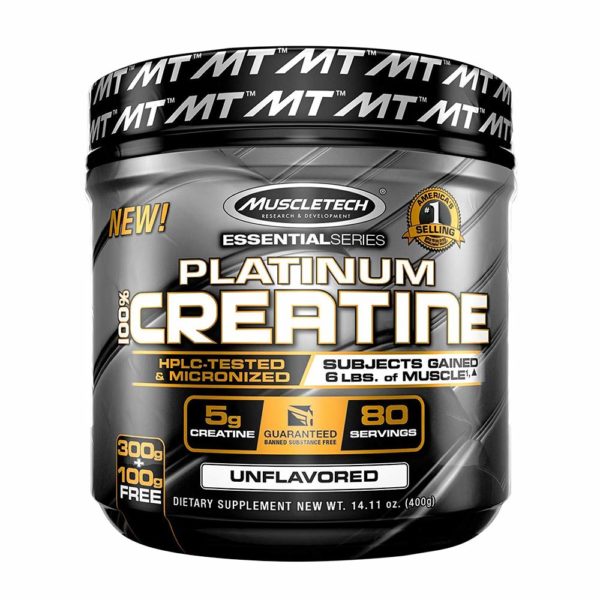 Muscletech Essential Series Platinum Creatine Unflavoured 400g(80 Servings)