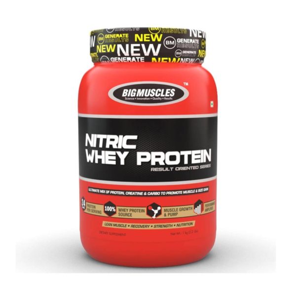 Bigmuscles Nutrition Nitric Whey Protein 2.2 Lbs (Strawberry & Banana Twirl)