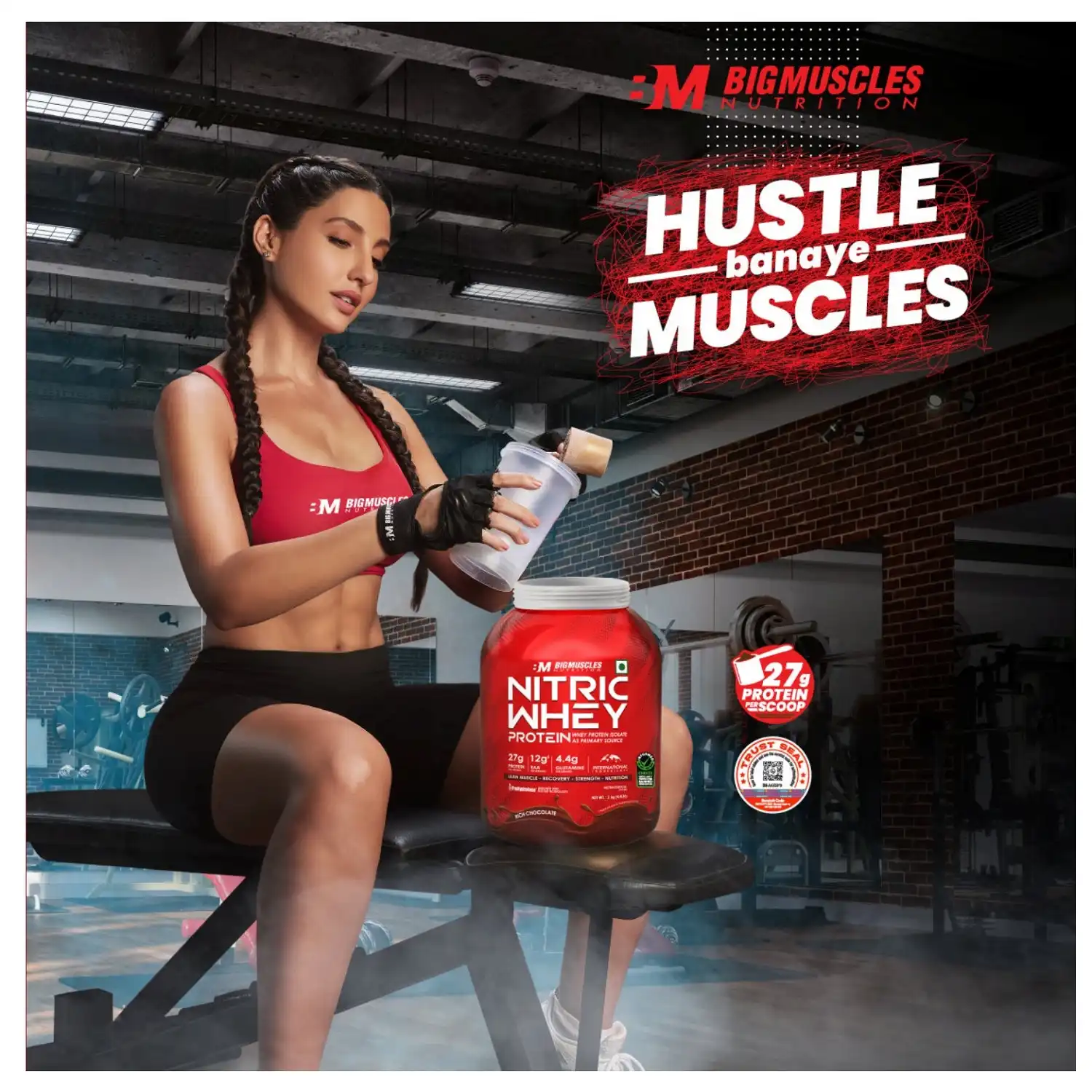 Bigmuscles Nutrition Nitric Whey Protein 2Kg 4.4 Lbs (Rich Chocolate) Nitric Whey Protein is an Isolate Whey Protein that takes the benefits of traditional whey protein to new heights. The advancement of protein in protein powder is designed to provide rapid nutrient delivery and maximize the body's protein absorption. Whey protein Isolate promotes rapid absorption and high biological value. It is an excellent protein supplement for building muscle, improving recovery, and supporting overall health.
