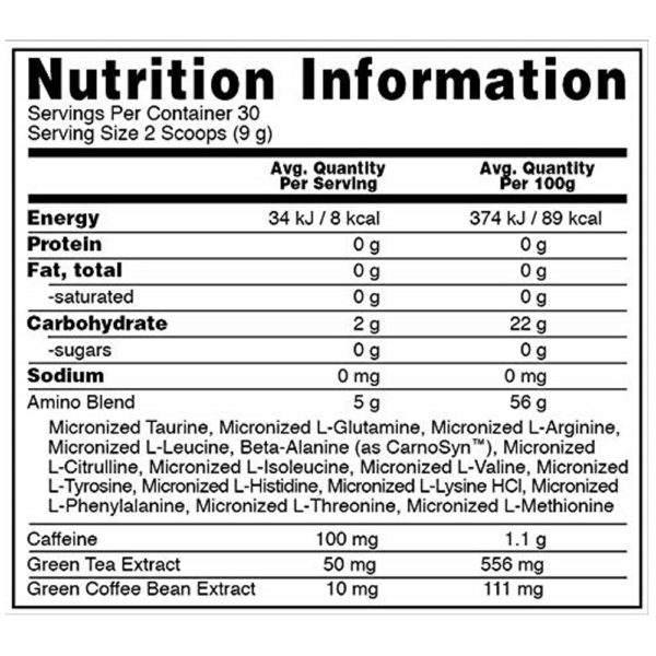 Optimum Nutrition(ON) Amino Energy 270g, 30 Serving (Green Apple) 4