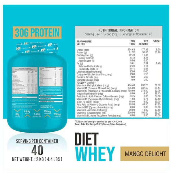 HF Series Diet Whey 4.4Lbs (Mango Delight) 2