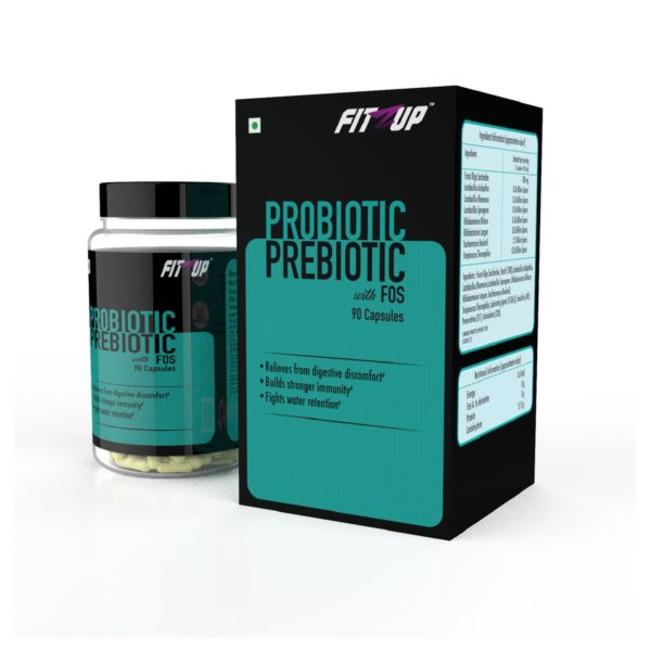 Fitzup Prebiotics and Probiotics with FOS 90 Caps