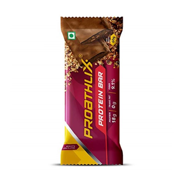 Proathlix Protein Bar with Herbal Blend (18g Protein)-12 Pieces (Fruit & Nut)