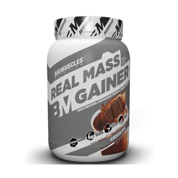 Bigmuscles Nutrition Real Mass Gainer 1Kg (Chocolate)
