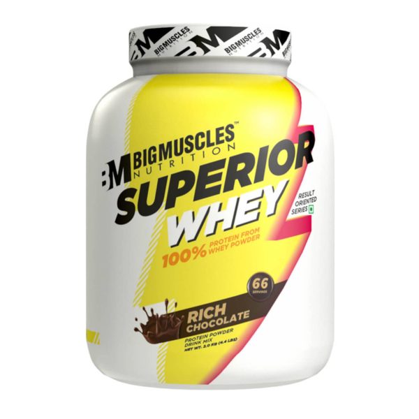 Bigmuscles Nutrition Superior Whey Protein 4.4 Lbs (Rich Chocolate)