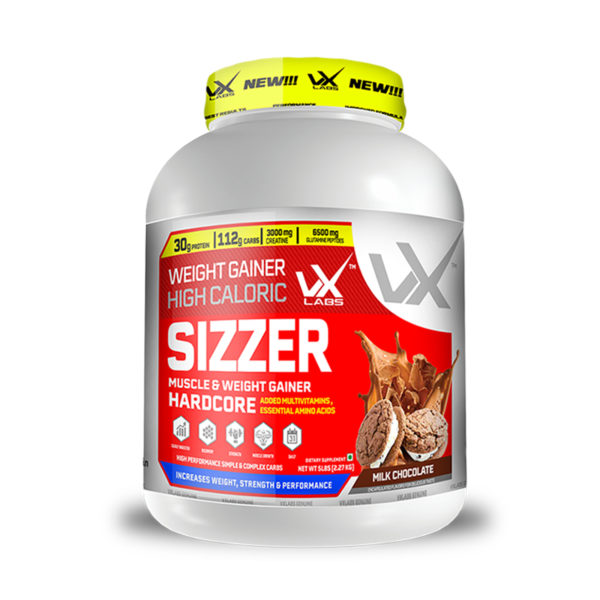 Vx-Labs Sizzer Hardcore Mass Gainer Milk Chocolate 10 Lbs