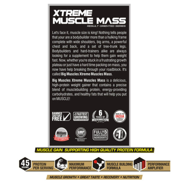Bigmuscles Nutrition Xtreme Muscle Mass 2.2 Lbs (Cookie & Cream)