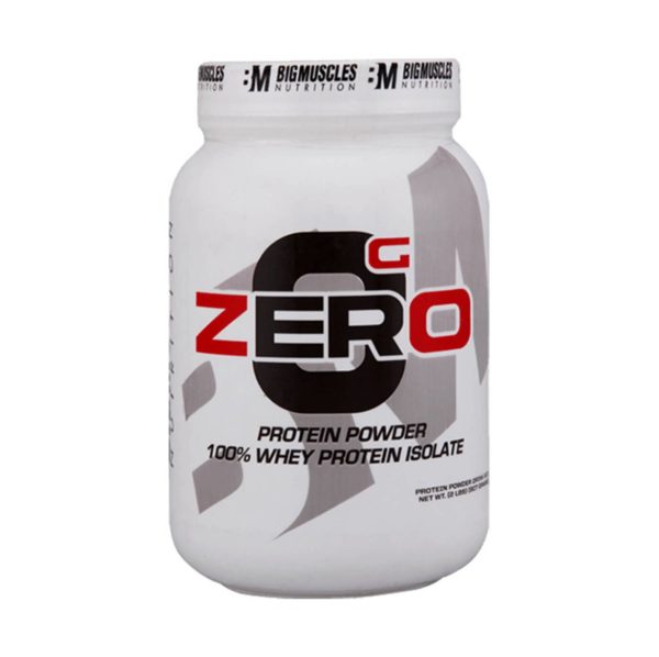 Bigmuscles Nutrition ZERO Protein Powder from 100% WHEY ISOLATE 2 Lbs (Caffe Latte)
