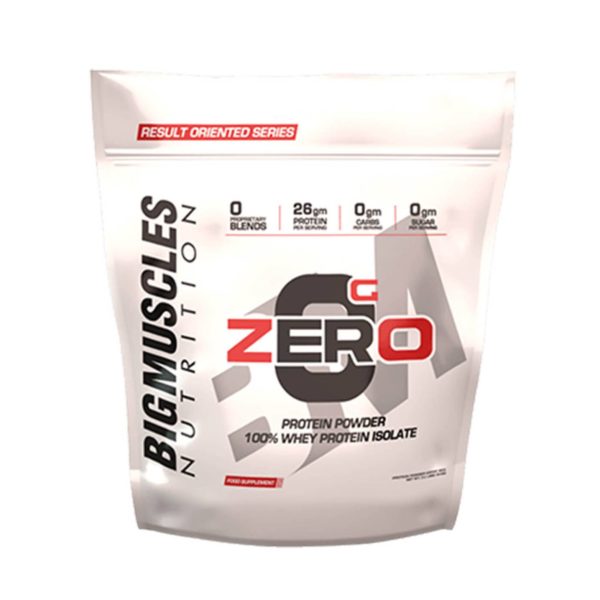 Bigmuscles Nutrition ZERO Protein Powder from 100% WHEY ISOLATE 9 Lbs (Caffe Latte)