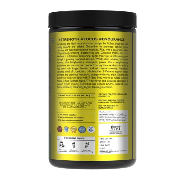 Fitzup Intra-Workout BCAA + Glutamine + Citrulline Malate - Mint Mojito