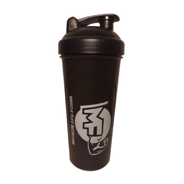 MuscleFlex Black Shaker Bottle 650ml