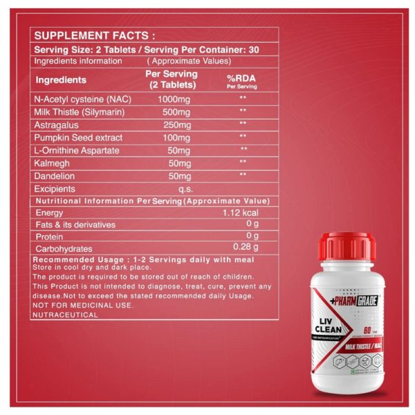Pharmgrade LIV Clean 60 Tablet 5