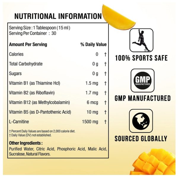 Bigmuscles Nutrition L-Carnicut 1500mg 450ml (Mango Madness) 3