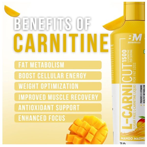 Bigmuscles Nutrition L-Carnicut 1500mg 450ml (Mango Madness) 5