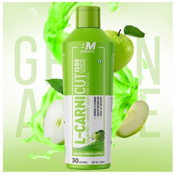 Bigmuscles Nutrition L-Carnicut 1500mg 450ml (Smash Green Apple) 4