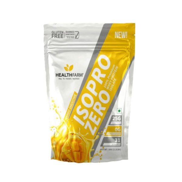 Healthfarm Isopro Zero 100% Whey Isolate Protein 1kg (Mango Smoothie)