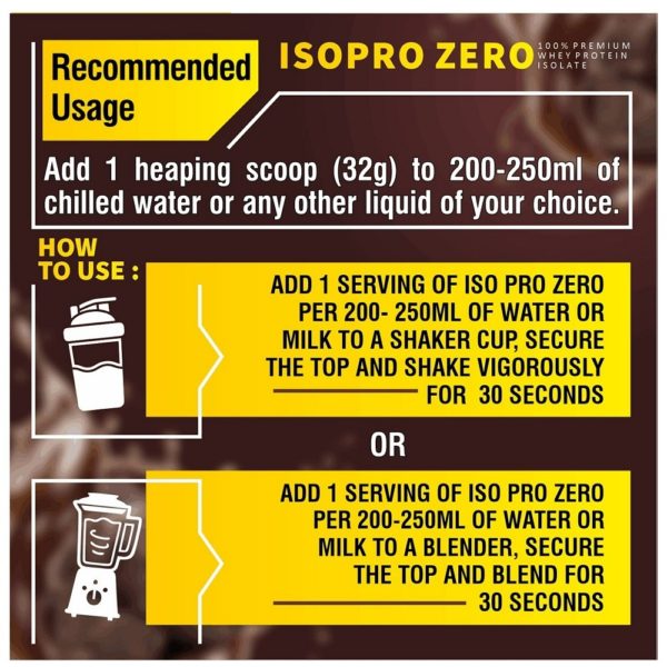 Healthfarm Isopro Zero 100% Whey Isolate Protein 1kg (Triple Chocolate) 5
