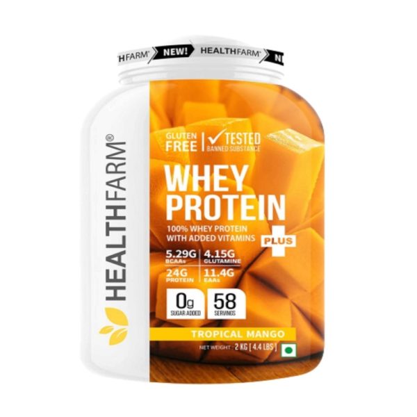 Healthfarm Whey Protein Plus 2Kg 4.4Lbs (Tropical Mango)