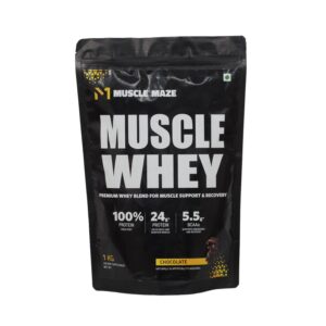 MuscleMaze Muscle Whey Protein 1Kg (Chocolate)