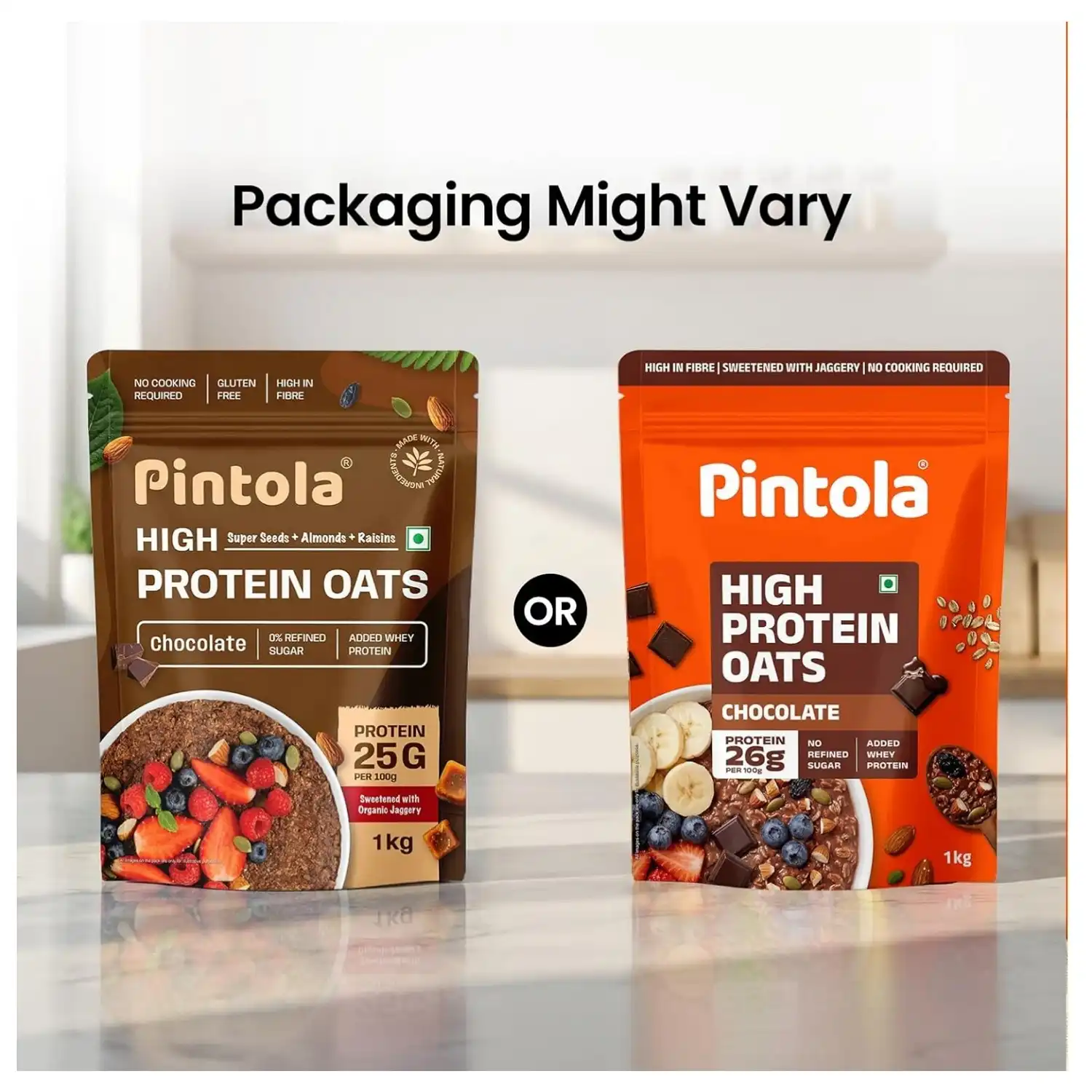 Pintola 26g High Protein Oats 1kg,Dark Chocolate Pintola 26g High Protein Oats 1kg,Dark Chocolate 4