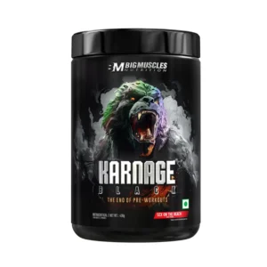 End of Pre-Workouts: Karnage Black has been formulated to boost your workout performance from every angle possible. This pre workout will deliver intense and long-lasting energy, skin-tearing muscle pumps, laser focus, and explosive power. And the best thing is that once Karnage Black wears off; it won't leave you feeling fatigued - there is no crash! You will not be disappointed by the potency of Karnage Black