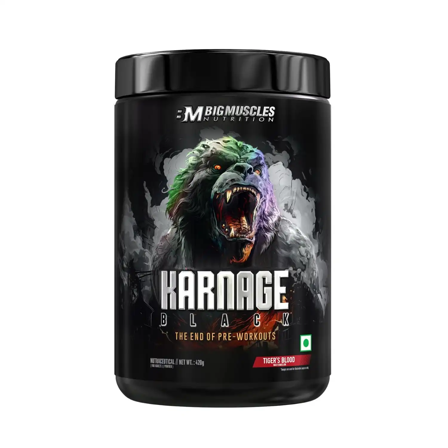 Bigmuscles Nutrition Karnage Black Preworkout 420g (Tiger’s Blood)