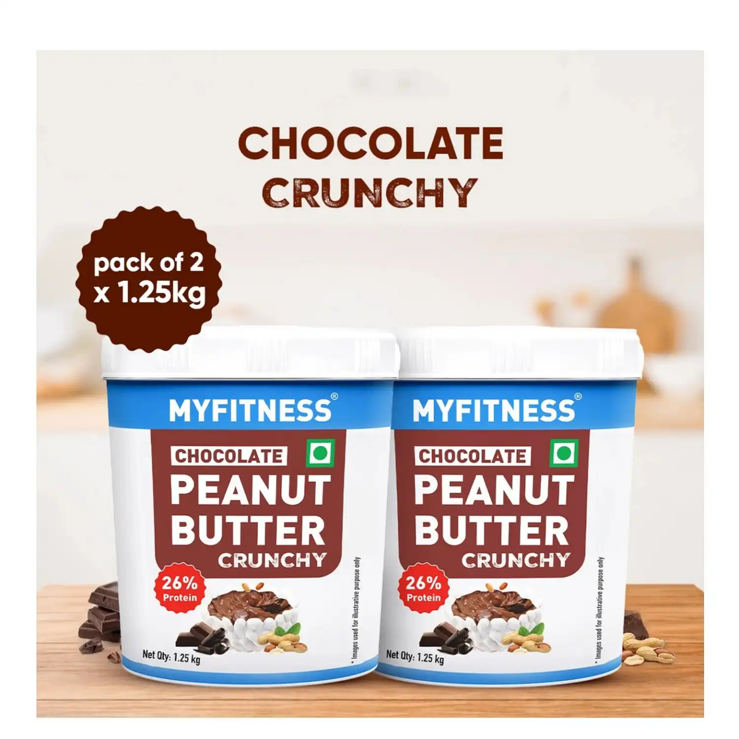 MyFitness Peanut Butter - Chocolate | 28% Protein | Smooth | Chocolate Peanut Butter Spread