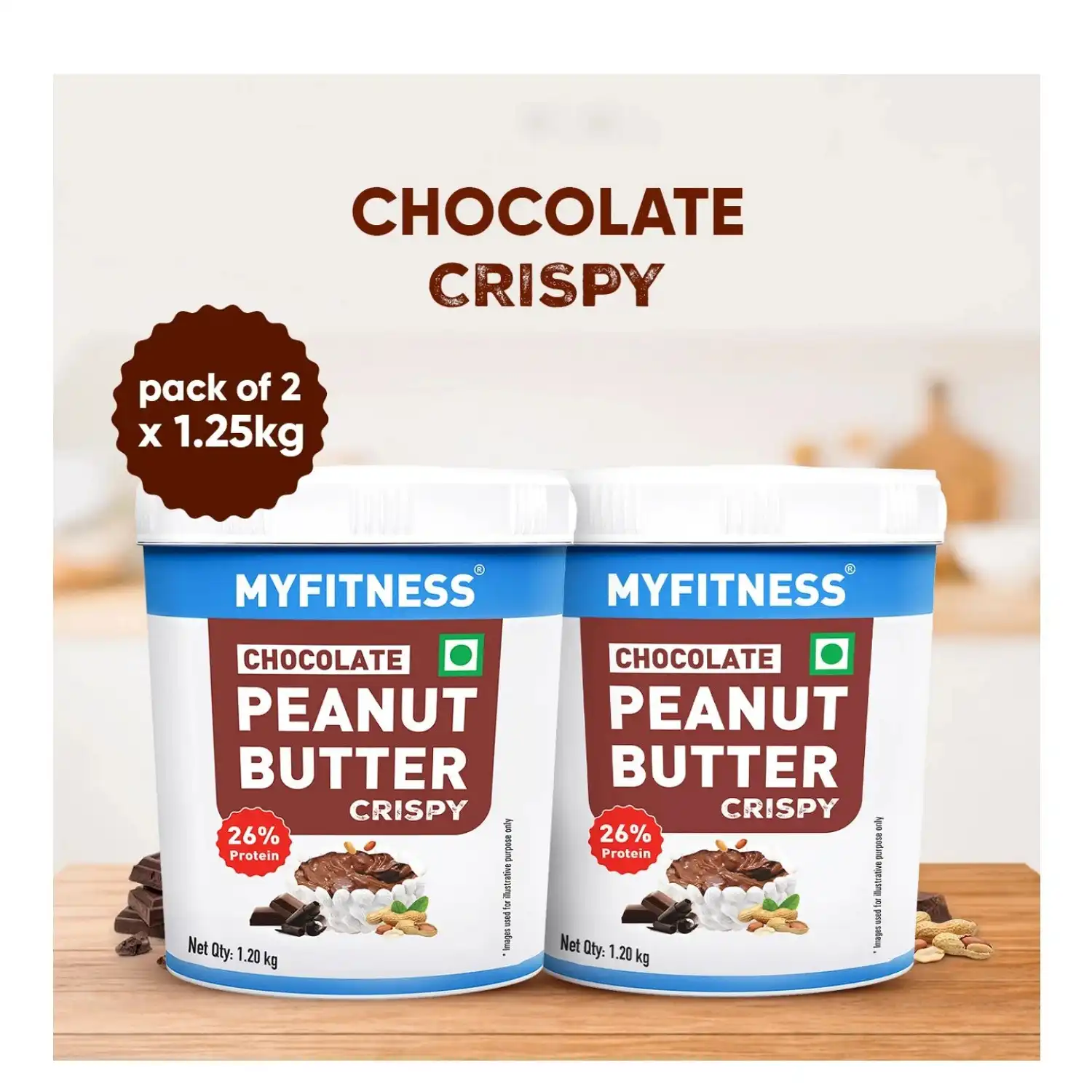 MyFitness Peanut Butter - Chocolate | 28% Protein | Smooth | Chocolate Peanut Butter Spread