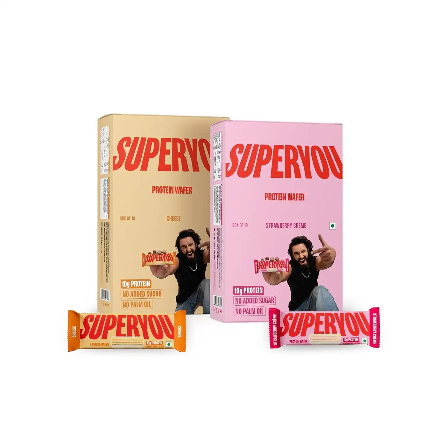 10g Protein, 3g Fiber, No Added Sugar|Yeast Fermented Protein|Energy Bars|Crunchy Wafer Bar|100% Vegetarian|No Palm Oil|400g
