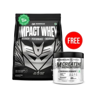 BigMuscles Impact Whey is designed for individuals who want clean everyday performance nutrition without compromise. Formulated with high-quality whey proteins and advanced ProHydrolase® enzyme technology, it helps support muscle recovery, lean muscle growth, endurance, and better protein absorption. With every serving, you get 24g protein and a cleaner formula built to support consistent training, active lifestyles, and daily performance goals.